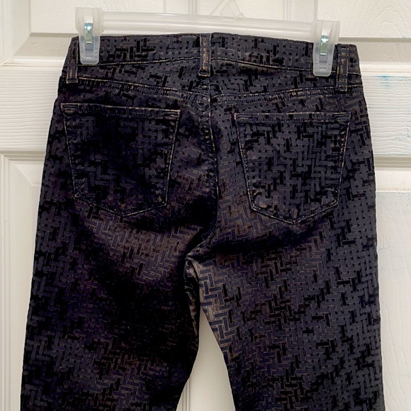 J Brand Wickwr Velvet Pattern Mid Rise Jeggings - Picture 4 of 8